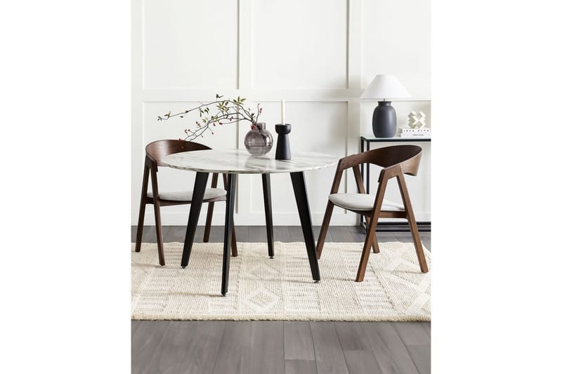 Matsalsstol Yuba set om 2 Grå-Mörkt Trä - Grå-Mörkt Trä - Möbler - Stolar & fåtöljer - Matstol & köksstol