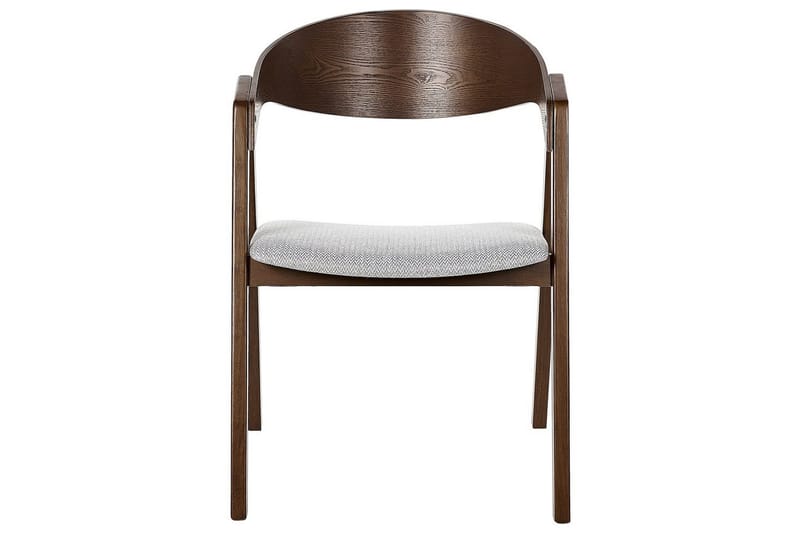 Matsalsstol Yuba set om 2 Grå-Mörkt Trä - Grå-Mörkt Trä - Möbler - Stolar & fåtöljer - Matstol & köksstol