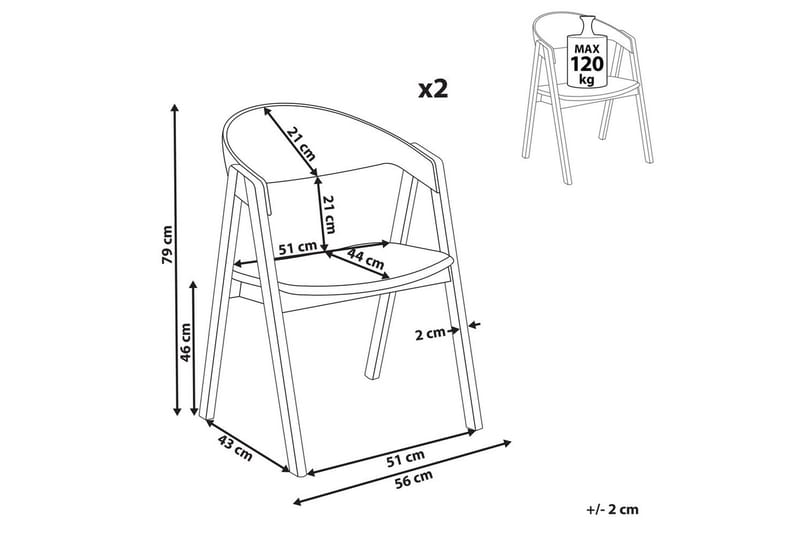 Matsalsstol Yuba set om 2 Grönt-Mörkt Trä - Grönt-Mörkt Trä - Möbler - Stolar & fåtöljer - Matstol & köksstol