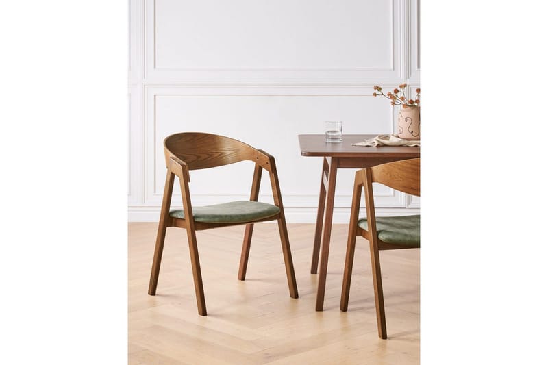 Matsalsstol Yuba set om 2 Grönt-Mörkt Trä - Grönt-Mörkt Trä - Möbler - Stolar & fåtöljer - Matstol & köksstol