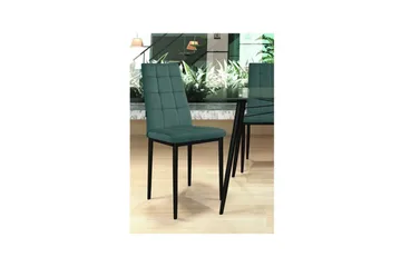 Matstol Becca, 2-pack Sammet/metall, Mörkgrön - Sammet/metall, Mörkgrön - Möbler - Stolar & fåtöljer - Matstol & köksstol