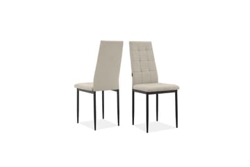 Matstol Becca, 2-pack Tyg/Metall, Kräm
