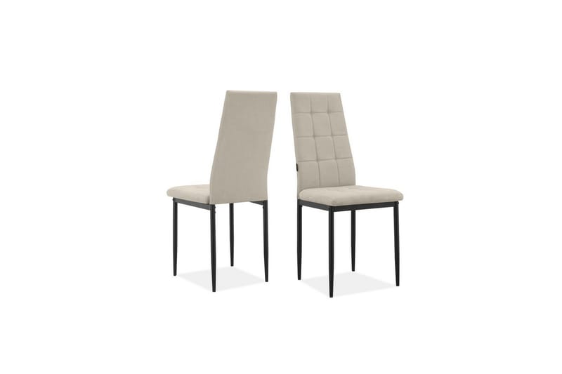 Matstol Becca, 2-pack Tyg/Metall, Kräm - Tyg/Metall, Kräm - Möbler - Stolar & fåtöljer - Matstol & köksstol