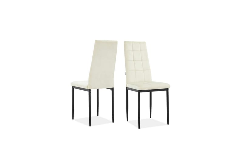 Matstol Becca, 2-pack Sammet/metall, Kräm - Sammet/metall, Kräm - Möbler - Stolar & fåtöljer - Matstol & köksstol