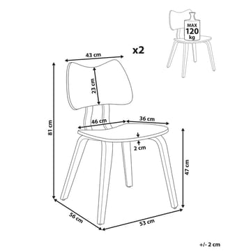 Matstol Diana 2-pack - Mörkbrun - Möbler - Stolar & fåtöljer - Matstol & köksstol