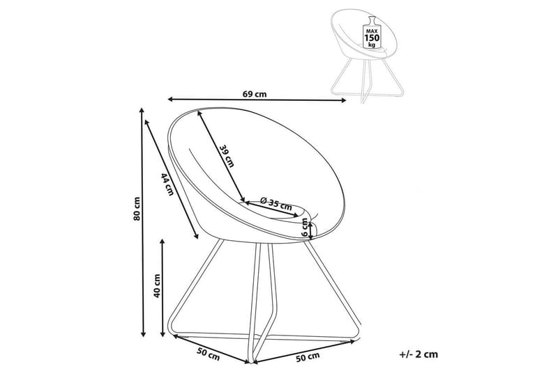 Matstol Floby ll - Blå, Svart - Möbler - Stolar & fåtöljer - Fåtölj