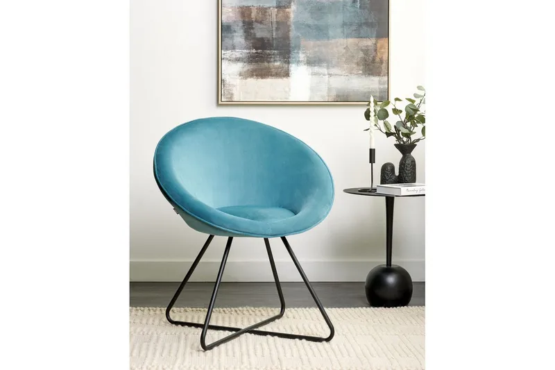 Matstol Floby ll - Blå, Svart - Möbler - Stolar & fåtöljer - Fåtölj