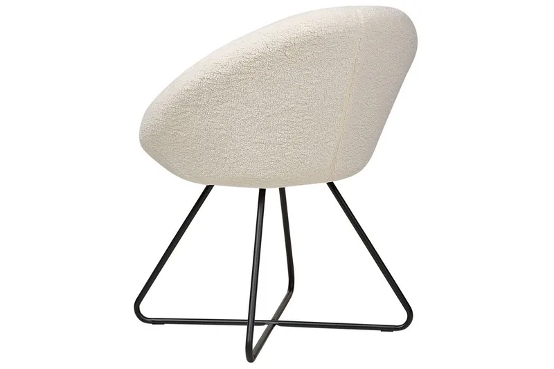 Matstol Floby ll - Vit, Svart - Möbler - Stolar & fåtöljer - Fåtölj