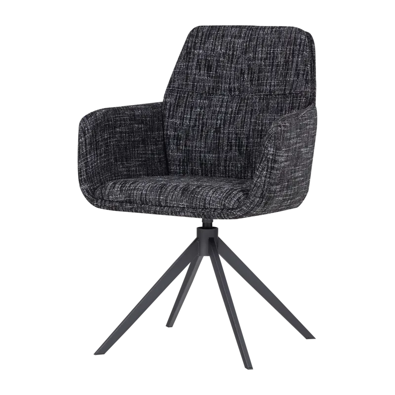 Matstol Grant med snurrfunktion, Svart