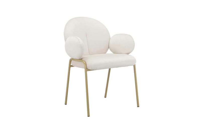 Matstol Iwama Set om 2 Krämig sammet - Krämig sammet - Möbler - Stolar & fåtöljer - Matstol & köksstol