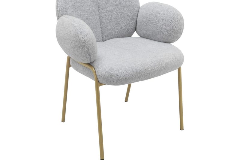 Matstol Iwama Set om 2 Ljusgrå Teddy - Ljusgrå Teddy - Möbler - Stolar & fåtöljer - Matstol & köksstol