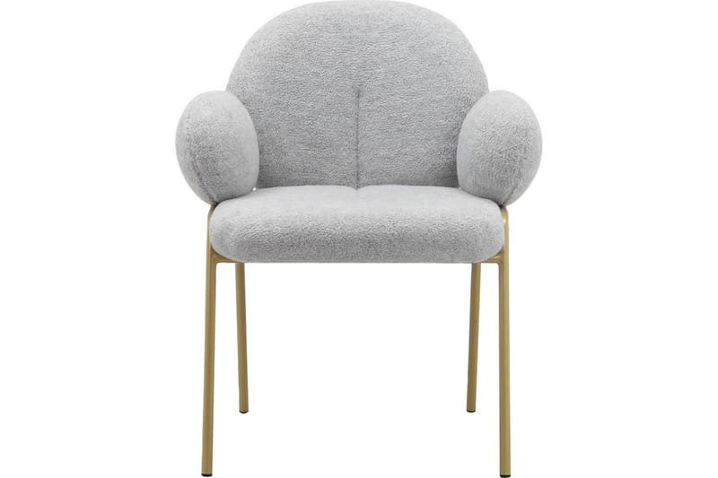 Matstol Iwama Set om 2 Ljusgrå Teddy - Ljusgrå Teddy - Möbler - Stolar & fåtöljer - Matstol & köksstol