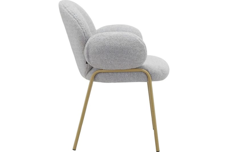 Matstol Iwama Set om 2 Ljusgrå Teddy - Ljusgrå Teddy - Möbler - Stolar & fåtöljer - Matstol & köksstol