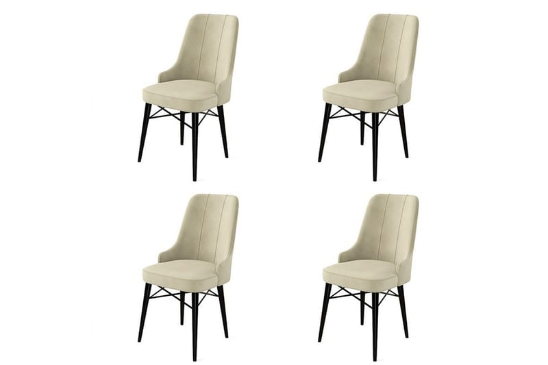 Matstol Jandela Grädde / Svart, Grädde / Svart