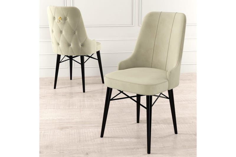 Matstol Jandela Grädde / Svart - Grädde / Svart - Möbler - Stolar & fåtöljer - Matstol & köksstol