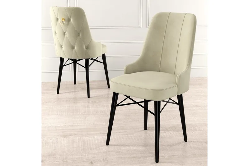 Matstol Jandela Grädde / Svart - Grädde / Svart - Möbler - Stolar & fåtöljer - Matstol & köksstol