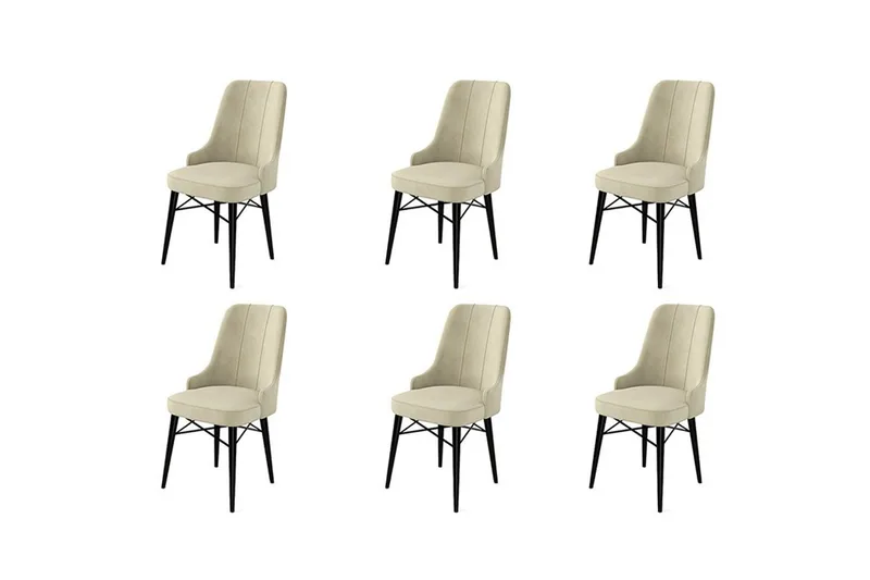 Matstol Jandela Grädde / Svart, Grädde / Svart