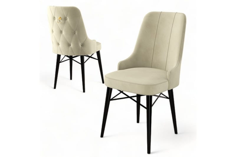 Matstol Jandela Grädde / Svart - Grädde / Svart - Möbler - Stolar & fåtöljer - Matstol & köksstol