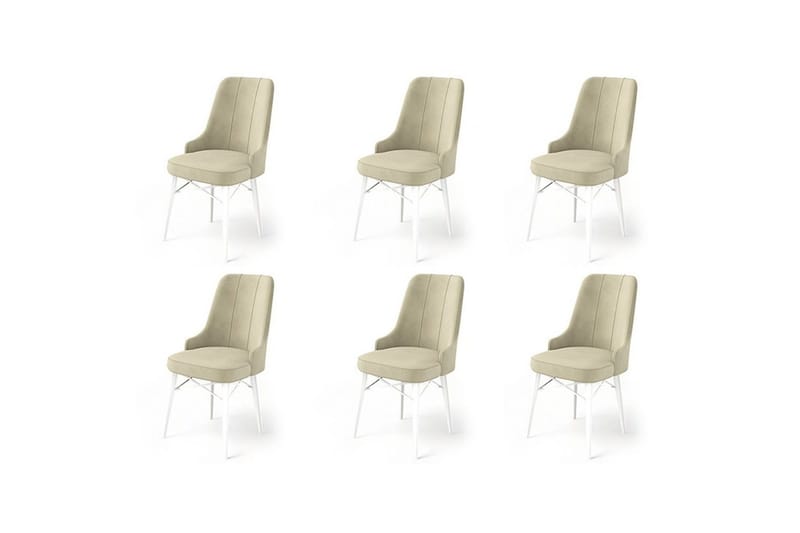 Matstol Jandela Gräddfärgad / Vit - Gräddfärgad / Vit - Möbler - Stolar & fåtöljer - Matstol & köksstol