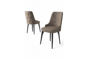 Matstol Jebi Cappuccino / svart