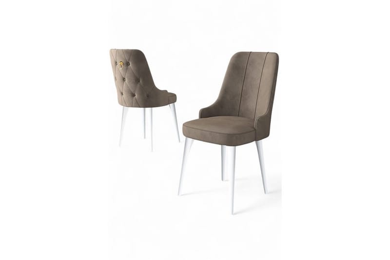Matstol Jebi Cappuccino / vit - Cappuccino / vit - Möbler - Stolar & fåtöljer - Matstol & köksstol