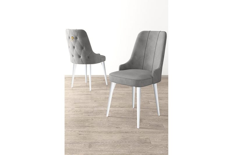 Matstol Jebi Grå / Vit - Grå / Vit - Möbler - Stolar & fåtöljer - Matstol & köksstol