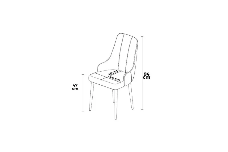 Matstol Jebi Svart / Krom - Svart / Krom - Möbler - Stolar & fåtöljer - Matstol & köksstol