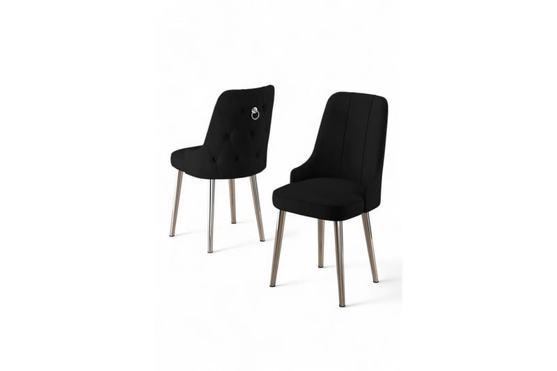 Matstol Jebi Svart / Krom, Svart / Krom