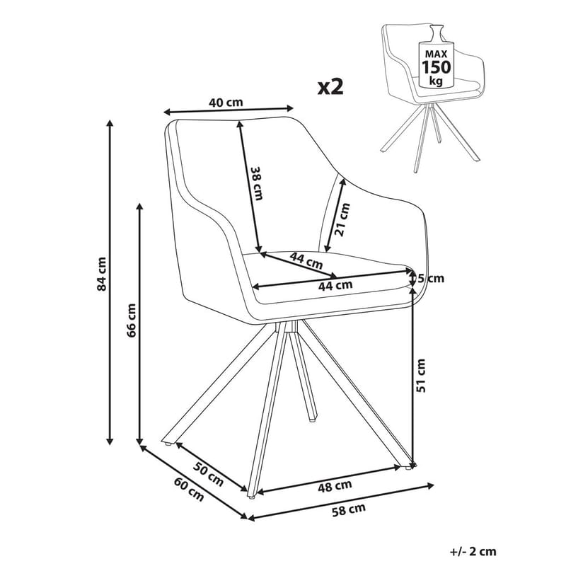 Matstol Lithia 2-pack - Möbler - Stolar & fåtöljer - Matstol & köksstol