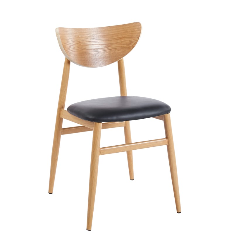 Matstol Ludvig - Ek med svart PU sits - svart - Möbler - Stolar & fåtöljer - Matstol & köksstol