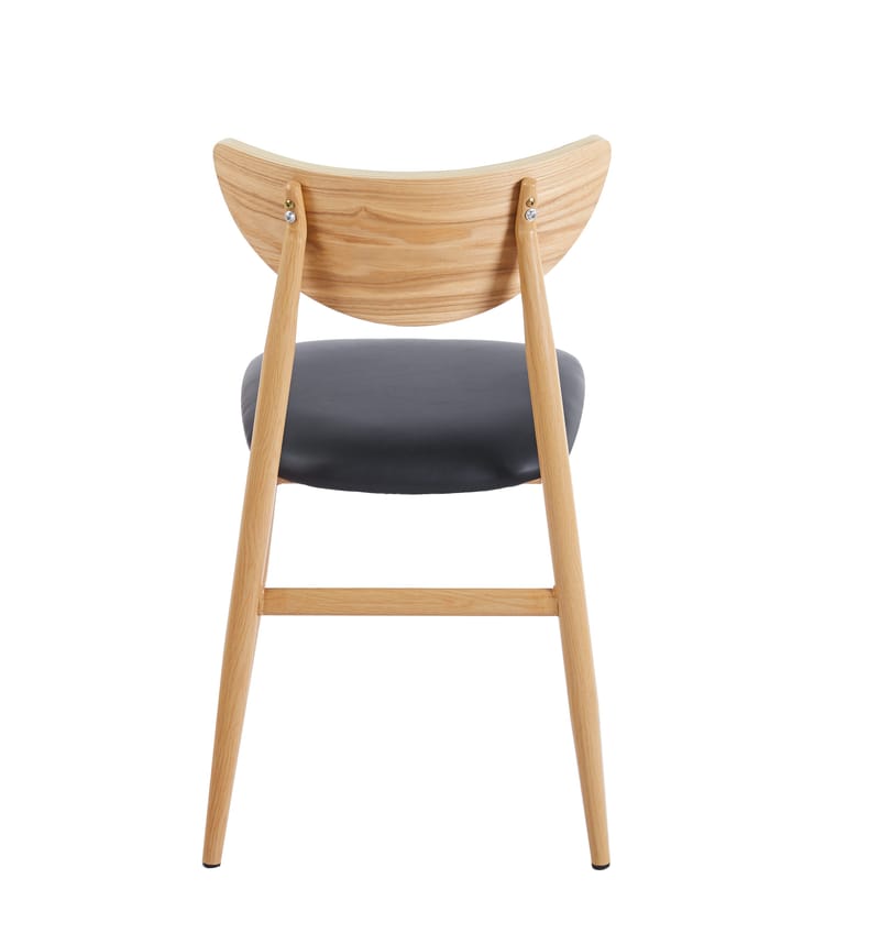 Matstol Ludvig - Ek med svart PU sits - svart - Möbler - Stolar & fåtöljer - Matstol & köksstol