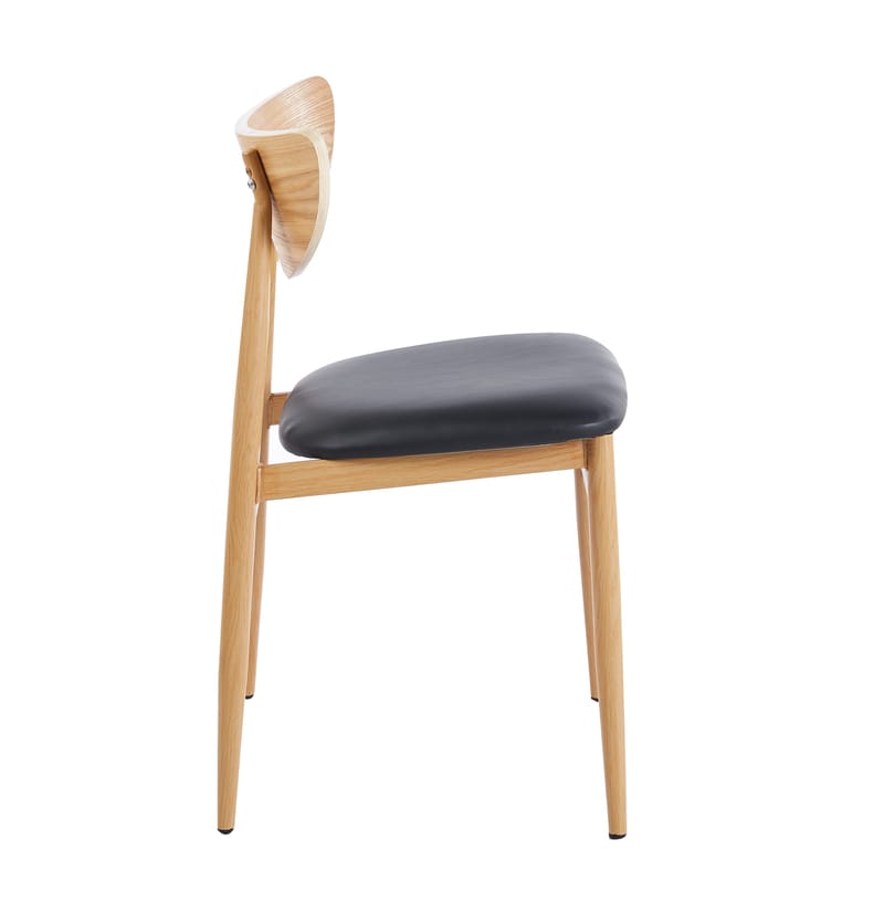 Matstol Ludvig - Ek med svart PU sits - svart - Möbler - Stolar & fåtöljer - Matstol & köksstol