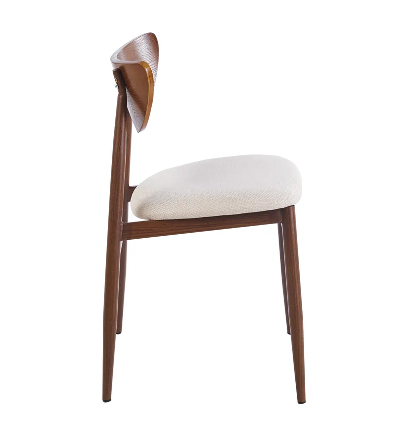 Matstol Ludvig - Valnöt med beige sits - beige - Möbler - Stolar & fåtöljer - Matstol & köksstol