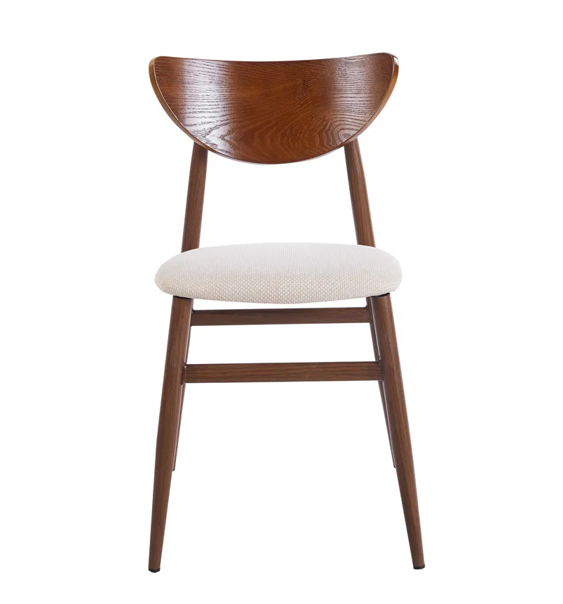 Matstol Ludvig - Valnöt med beige sits, beige