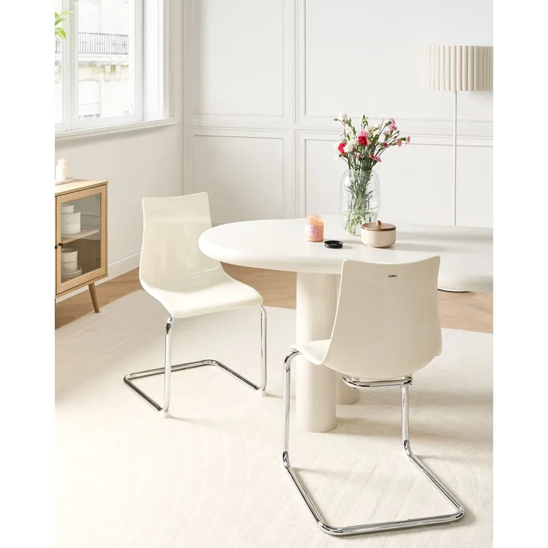 Matstol Marshall 2-pack - Vit, Silver - Möbler - Stolar & fåtöljer - Matstol & köksstol