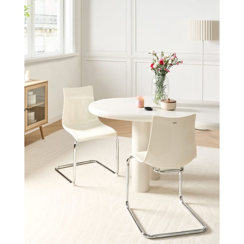 Matstol Marshall 2-pack - Vit, Silver - Möbler - Stolar & fåtöljer - Matstol & köksstol
