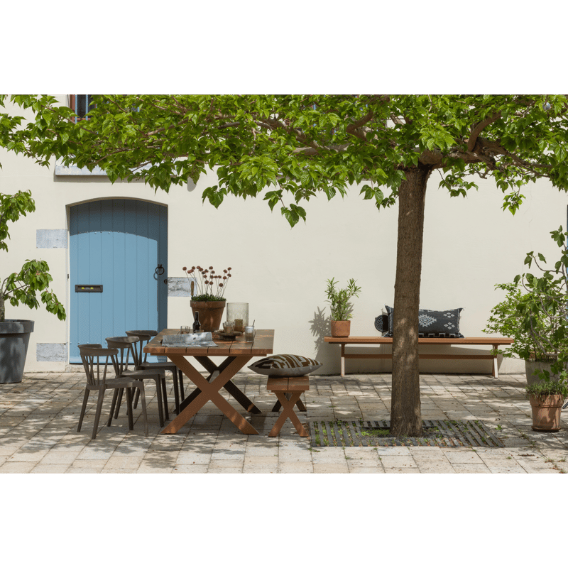 Matstol med ribbor Bliss Utomhus - Brun Melange - Möbler - Stolar & fåtöljer - Matstol & köksstol