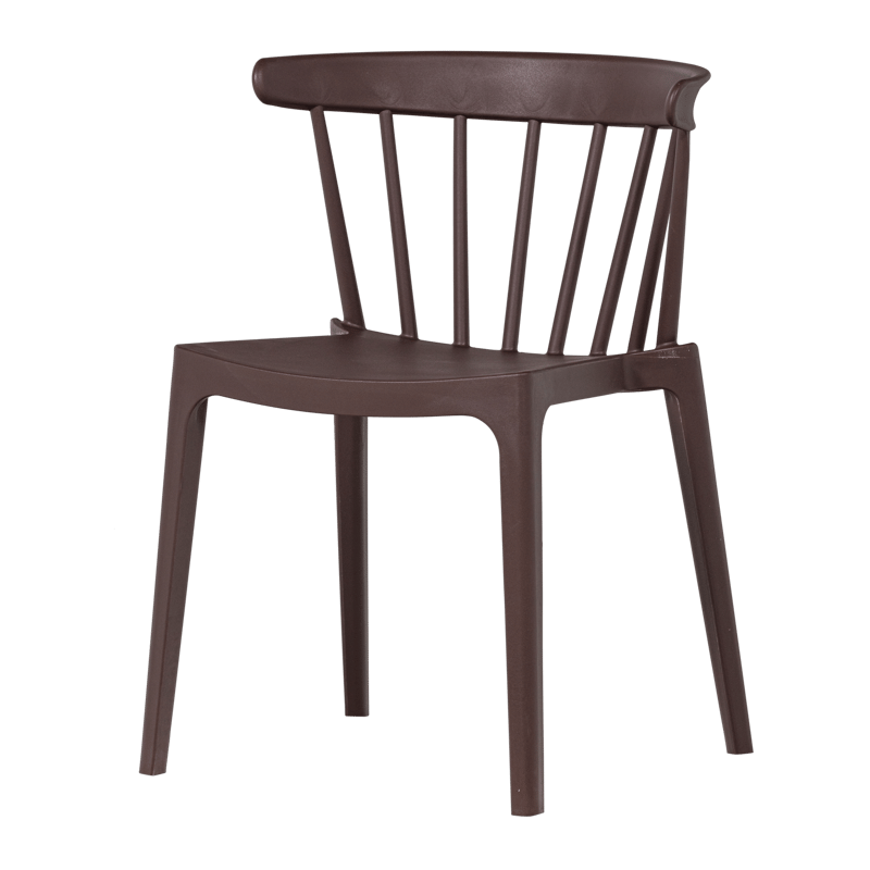 Matstol med ribbor Bliss Utomhus, Lila/Brun