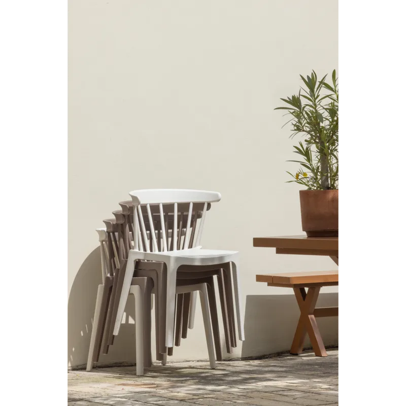 Matstol med ribbor Bliss Utomhus - Offwhite Melange - Möbler - Stolar & fåtöljer - Matstol & köksstol