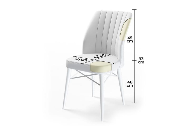 Matstol Miraen Fume / Vit - Fume / Vit - Möbler - Stolar & fåtöljer - Matstol & köksstol