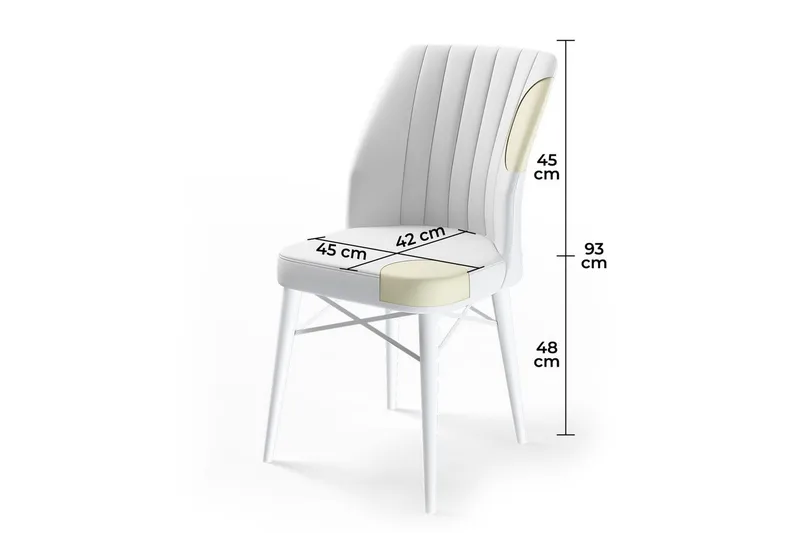 Matstol Miraen Fume / Vit - Fume / Vit - Möbler - Stolar & fåtöljer - Matstol & köksstol