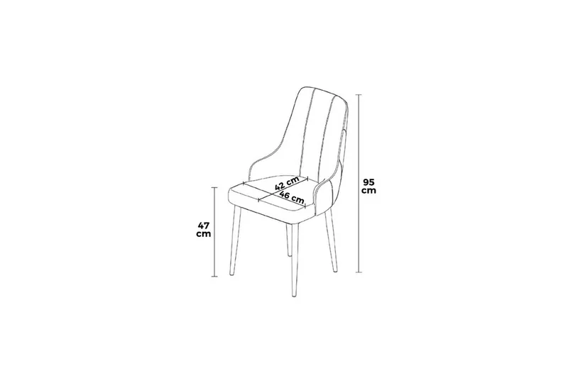 Matstol Mobarkar Antracit / Svart - Antracit / Svart - Möbler - Stolar & fåtöljer - Matstol & köksstol