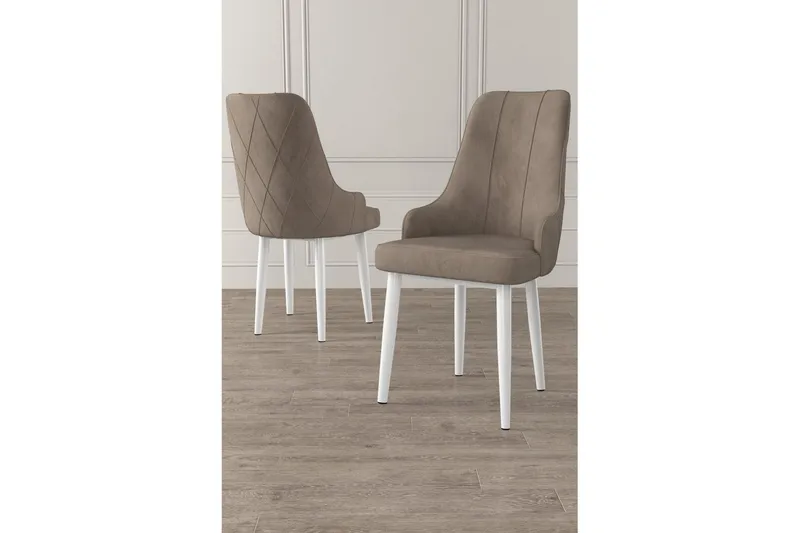 Matstol Mobarkar Cappuccino / vit - Cappuccino / vit - Möbler - Stolar & fåtöljer - Matstol & köksstol