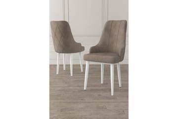 Matstol Mobarkar Cappuccino / vit - Cappuccino / vit - Möbler - Stolar & fåtöljer - Matstol & köksstol