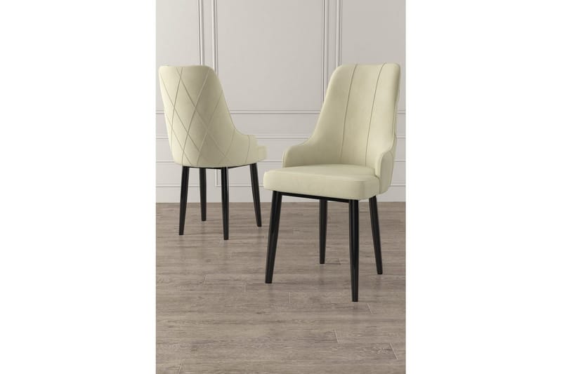 Matstol Mobarkar Grädde / Svart - Grädde / Svart - Möbler - Stolar & fåtöljer - Matstol & köksstol