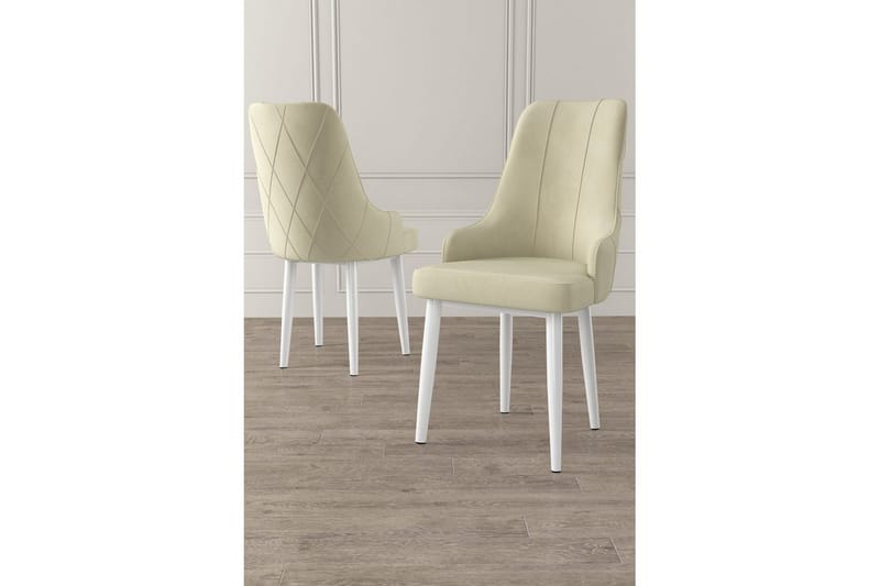 Matstol Mobarkar Gräddfärgad / Vit - Gräddfärgad / Vit - Möbler - Stolar & fåtöljer - Matstol & köksstol