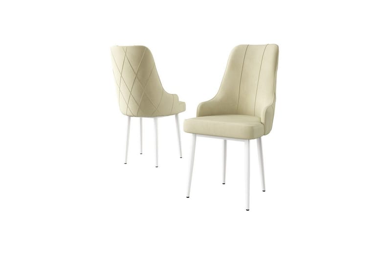 Matstol Mobarkar Gräddfärgad / Vit - Gräddfärgad / Vit - Möbler - Stolar & fåtöljer - Matstol & köksstol
