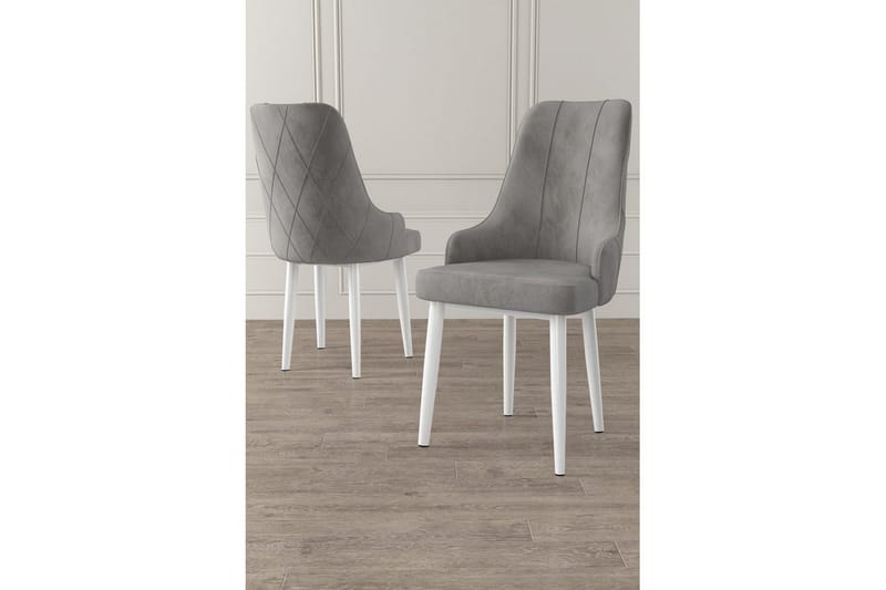 Matstol Mobarkar Grå / Vit - Grå / Vit - Möbler - Stolar & fåtöljer - Matstol & köksstol