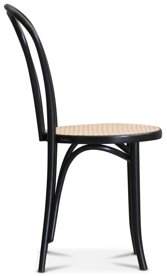 Matstol No 18 med Rottingsits - Beige, svart - Möbler - Stolar & fåtöljer - Matstol & köksstol