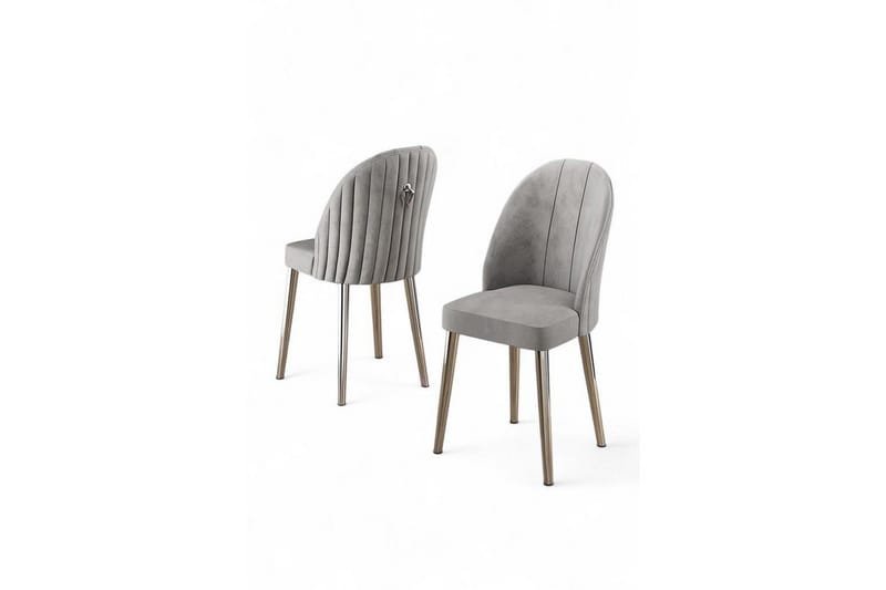 Matstol Orlen Grå / Krom - Grå / Krom - Möbler - Stolar & fåtöljer - Matstol & köksstol